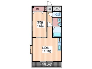 コンフォール空港通りの物件間取画像